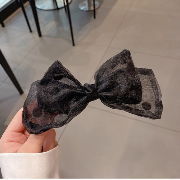 🎀Sheer Mesh Bow Hair Clip - Picture 4 of 11